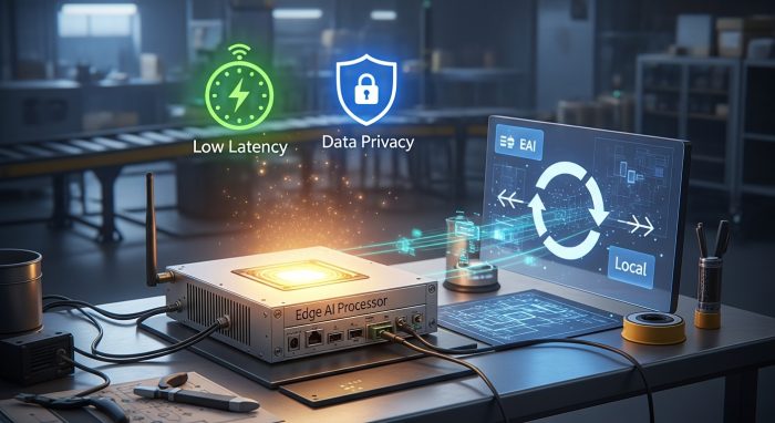 現場でリアルタイム処理を行うエッジAIデバイスの導入イメージ