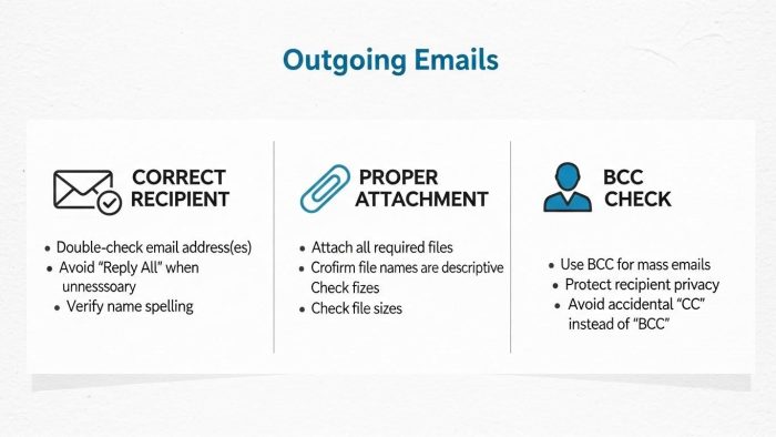 メールの送信前チェックリストの図解