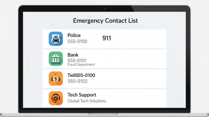 セキュリティ被害時の緊急連絡先一覧