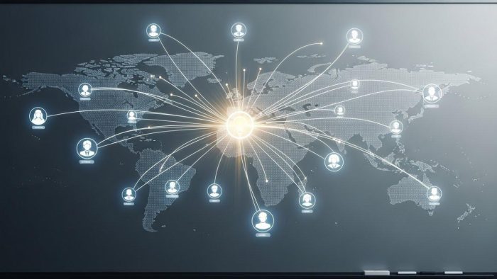 世界中のメンバーがアイデアで繋がるネットワーク図