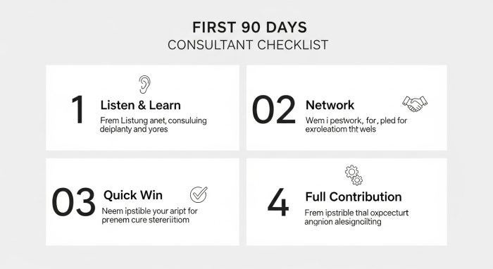 ITコンサル転職後の最初の90日間を成功させるためのチェックリスト