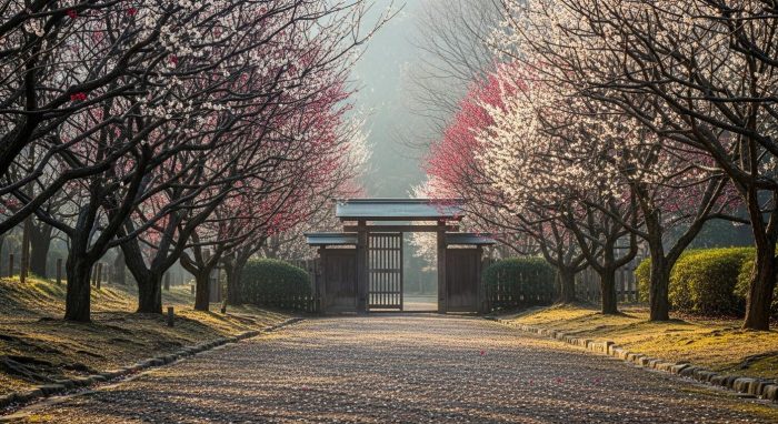 2月上旬に見頃を迎える京王百草園の穴場の梅林
