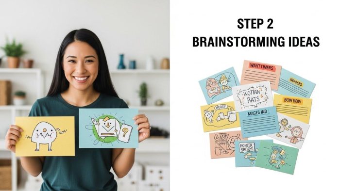 KJ法を実践する4つのステップの図解