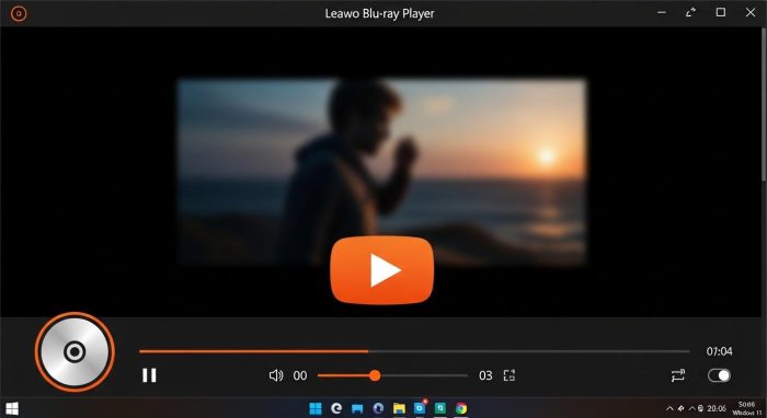 無料でブルーレイ再生が可能なLeawo Blu-ray Playerの操作画面