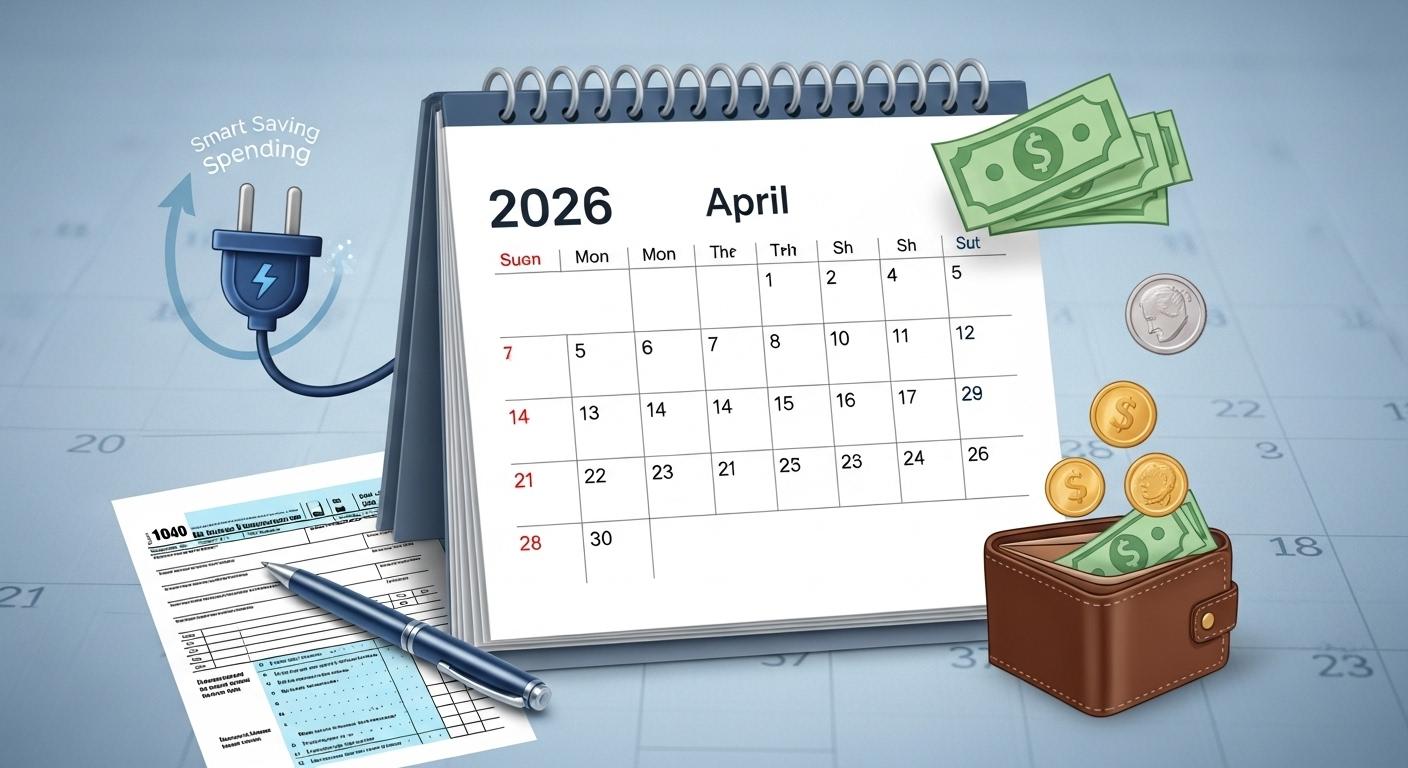 2026年4月の生活環境の変化と公共料金・税金改正のイメージ図