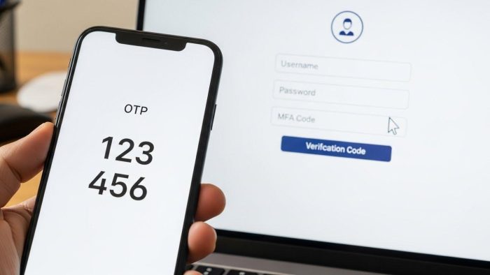 多要素認証（二段階認証）の仕組みを示すイメージ図