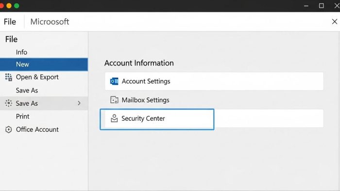 Outlookの暗号化設定画面のガイド画像