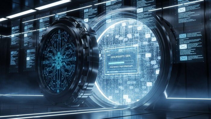 安全に守られたメールデータのイメージ