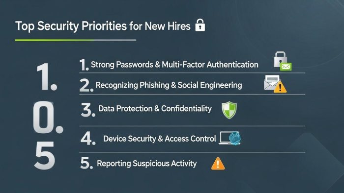 新入社員向けセキュリティ対策ランキングの図