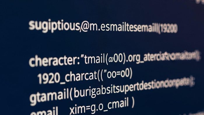 アドレスの偽装を確認する様子