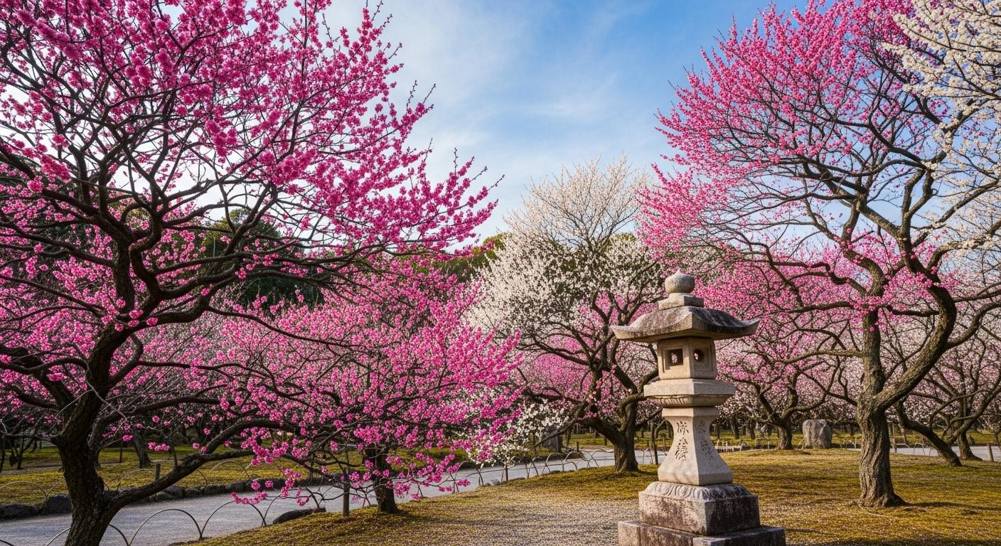 2026年2月に関東で見頃を迎える梅まつりの美しい風景