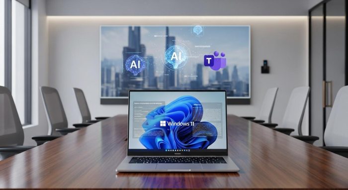 Windows 11のCopilotを活用して会議の議事録を自動作成しているビジネスシーン