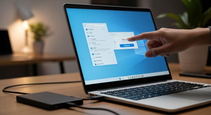 Windows 11 アップデート前に外付けHDDへバックアップを取る手順