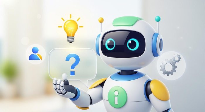 よくある質問を解決するAIアシスタントのイメージ