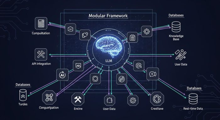 AIエージェントフレームワークの論理構造図