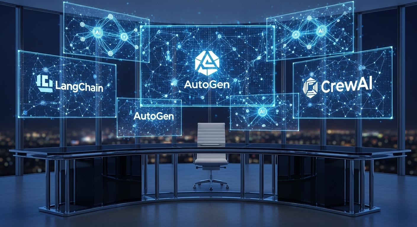 2026年の主要なAIエージェント開発フレームワークの比較イメージ図