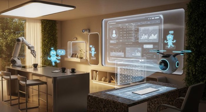 AIエージェントが統合されたスマートホームとオフィス環境