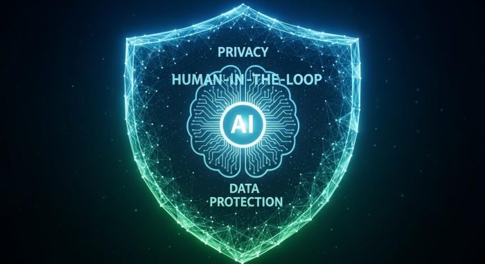 AIエージェントのセキュリティとガードレールを表現したイメージ図