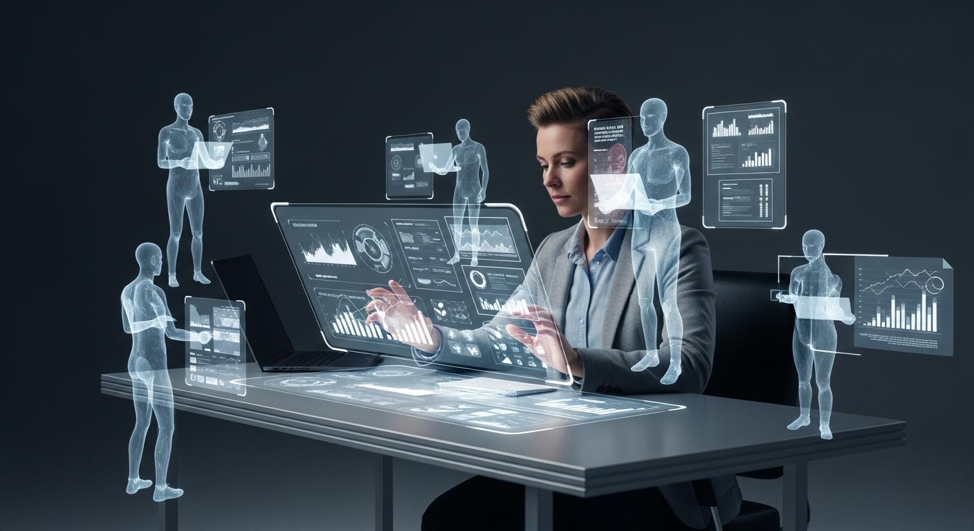 2026年のビジネス現場でAIエージェントを使いこなし業務を効率化するイメージ