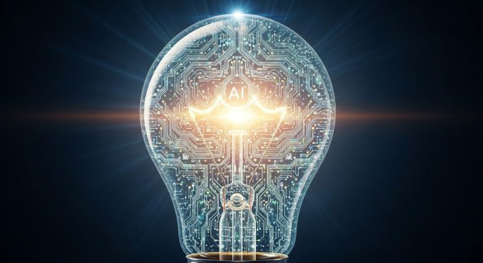 I技術を象徴する電球のイラスト