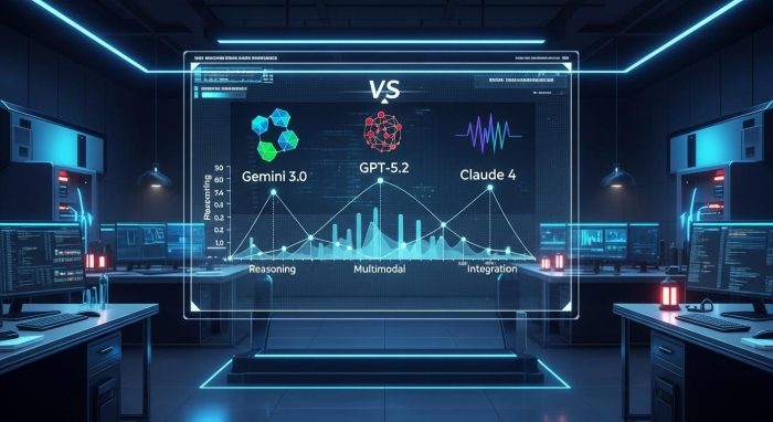 Gemini 3.0、GPT-5.2、Claude 4の性能比較グラフ