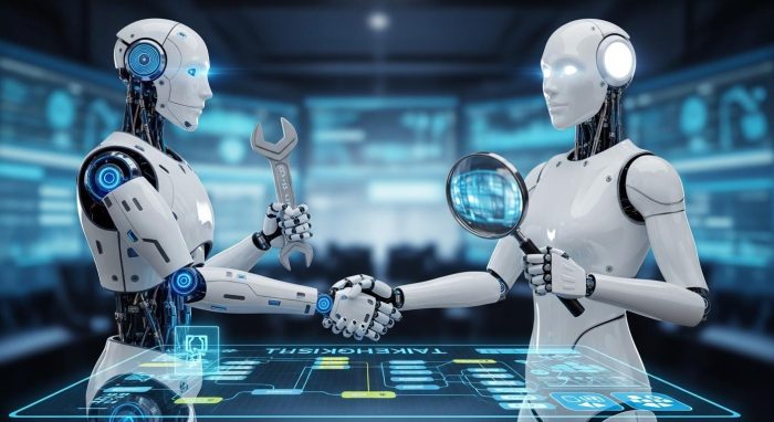 AutoGenによる複数エージェントの協調イメージ