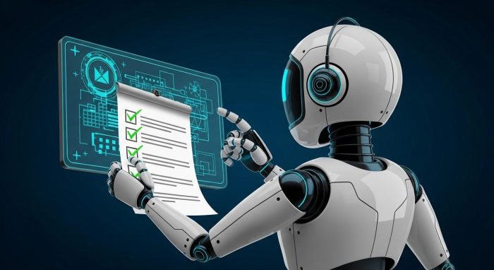 自律的にタスクを遂行するAIエージェントのイラスト