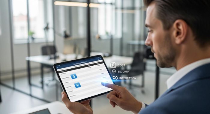 請求管理システムの選び方を示すチェックリストと担当者