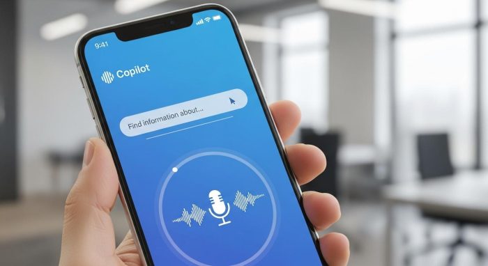 スマホでCopilotを利用する様子