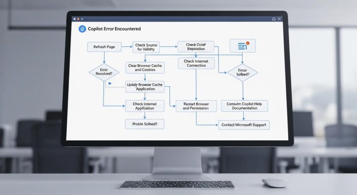 Copilotのトラブルシューティング手順図
