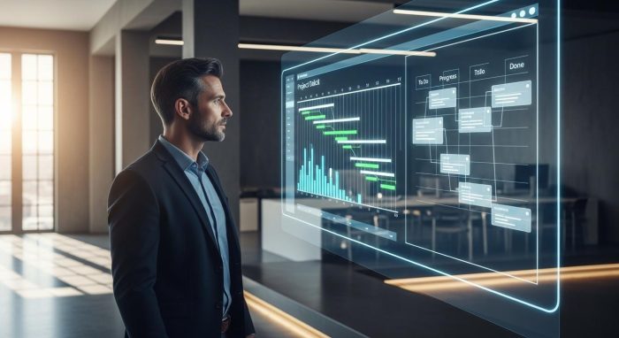 2026年の最新タスク管理ツールを比較検討するビジネスパーソンのイメージ