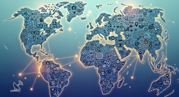 世界と繋がるAIテクノロジーのネットワーク