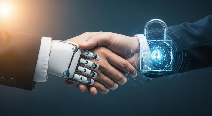 人間とAIのセキュリティにおける協力関係の象徴
