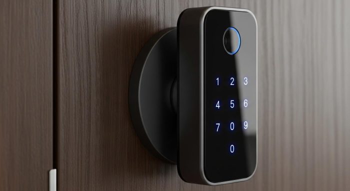 磁石で固定された穴あけ不要のスマートロック