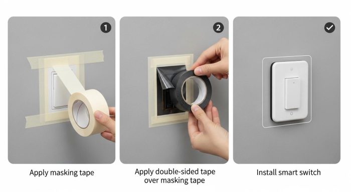 壁紙保護のためのマスキングテープ下地処理