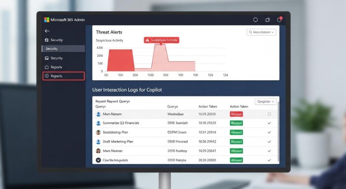 Microsoft 365 管理センターのAI監視ログ画面