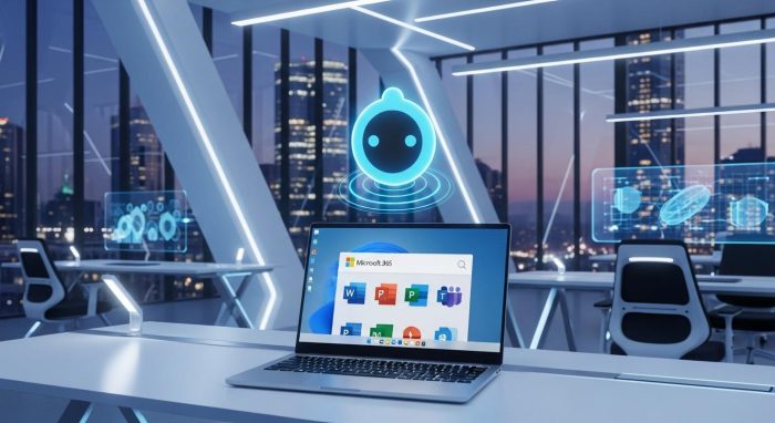 Microsoft Copilotの概要とAIアシスタントのイメージ