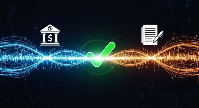 銀行データと請求データが自動で照合されるイメージ図