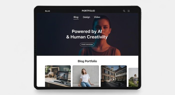 AIで作ったポートフォリオの完成例