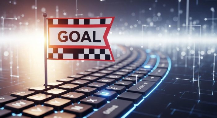 執筆のゴールと成功を象徴するイメージ