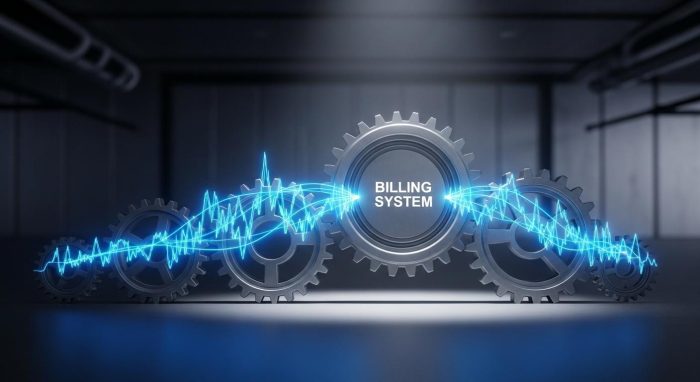 会計システムや人事システムと連携する請求管理システムの構成図