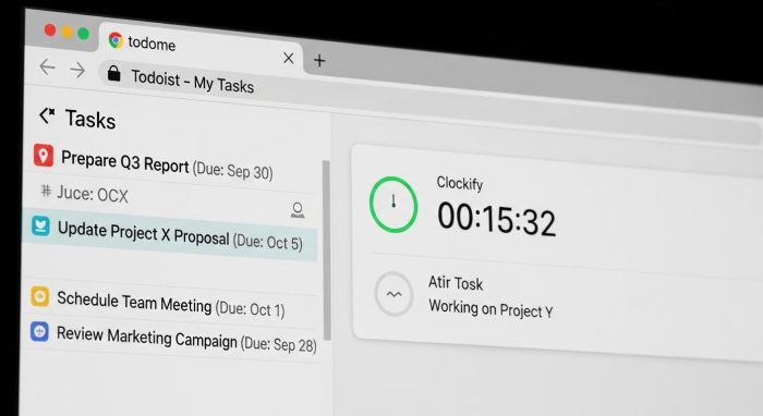 ブラウザ上でタスクと時間を管理する拡張機能