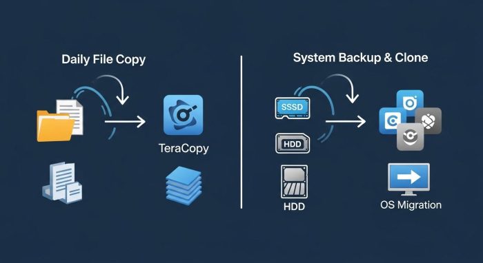 TeraCopyとバックアップ専用ソフトの使い分け