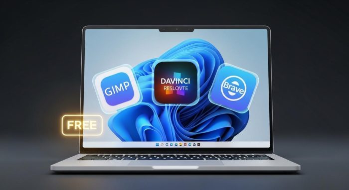 Windows 11でコストを抑えるための最強無料アプリGIMP、DaVinci Resolve、Brave