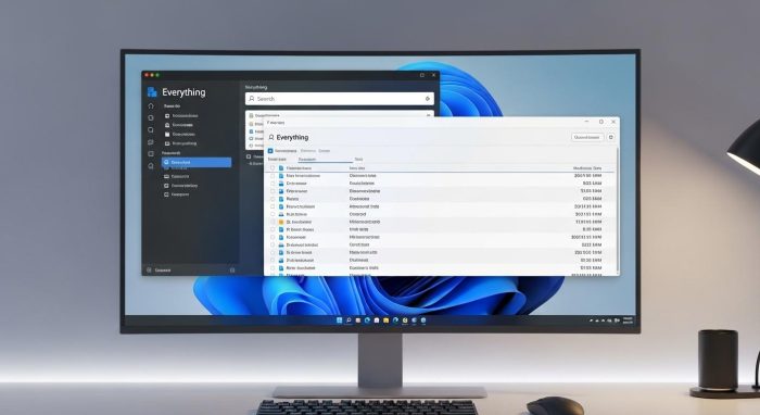 高速ファイル検索ソフトEverythingの操作画面と検索結果