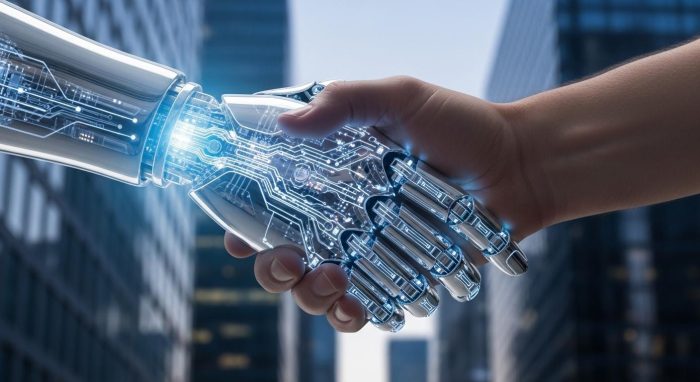 人間とAIが協力関係にあることを示すイメージ画像