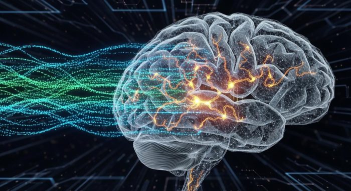 AIモデルに追加学習（ファインチューニング）を行っている概念図