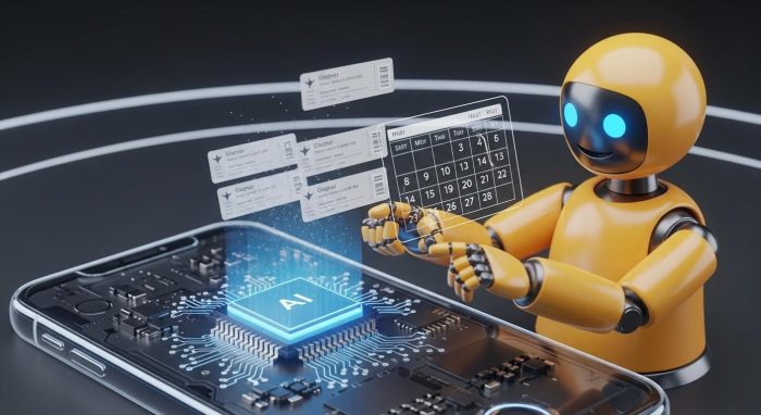 オンデバイスAI（Nano）と自律型エージェントのイメージ