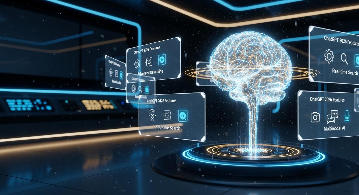 2026年のChatGPT最新機能とAIモデルの進化を象徴するデジタルイメージ