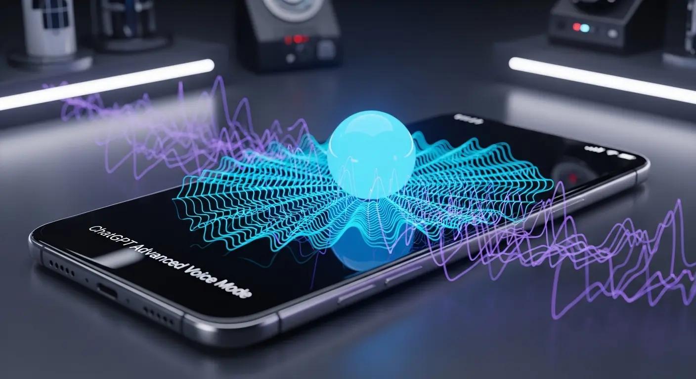 ChatGPTの高度音声モードが起動しているスマートフォンの画面